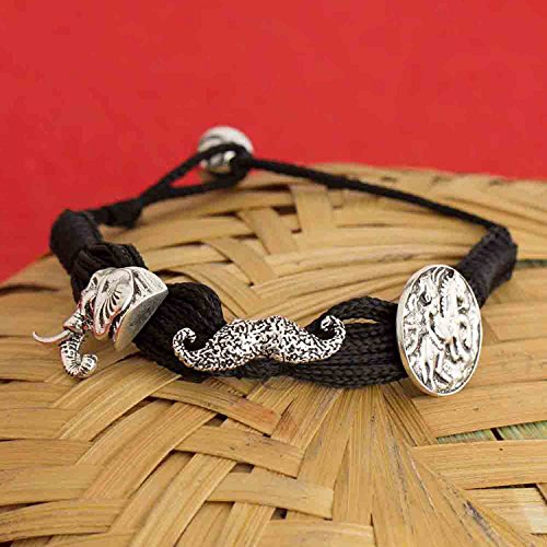 Oxidized Charm Maharaja Bracelet for Him