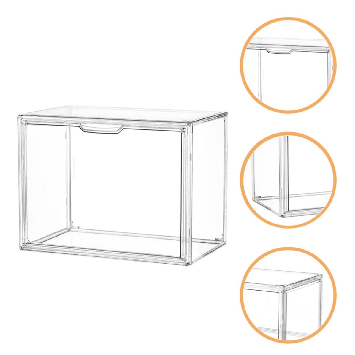 Abaodam Scatola Libri Trasparente Book Storage Case Antipolvere, Plastico, Impilabile Orizzontalmente, per Ufficio e Classe