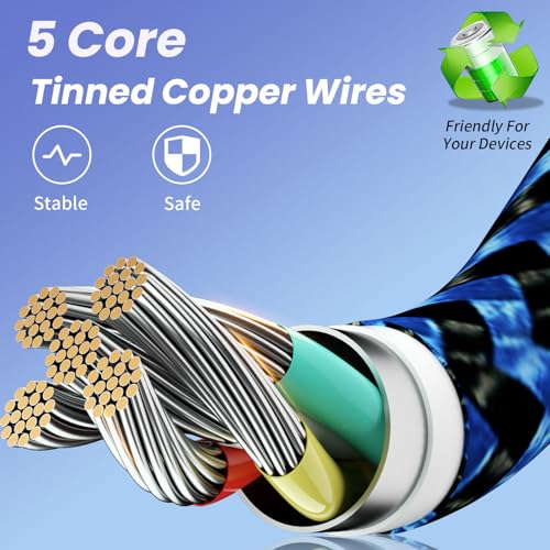 Image of Multi Charging Cable(3Pack 4FT), 3 in 1 Charging Cable for Multiple Devices | USB Multi Charger Cord with Type-C, Micro USB and IP Port for iPhone 17 /16 /15 /14 /13 /iPad /Android /Tablets, Car, Travel, More