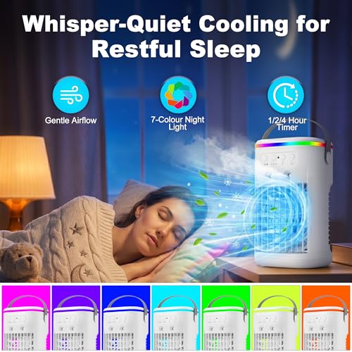 Climatiseur Mobile Mini Rafraîchisseur d'Air avec Télécommande USB
