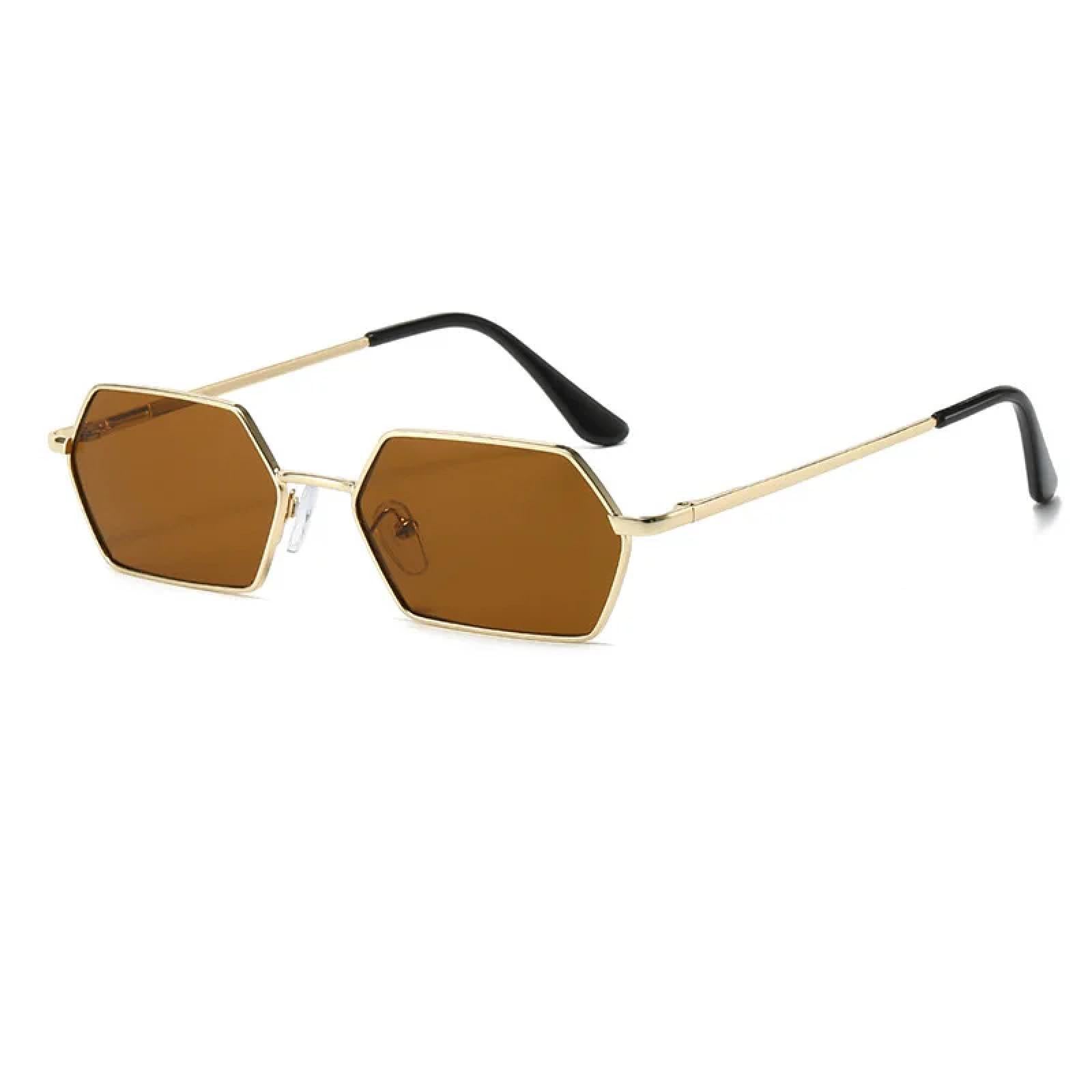 Gli uomini classici degli occhiali da sole del poligono moda piccolo specchio della struttura che ricopre Uv400