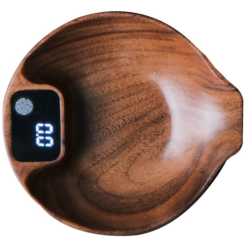 Walnut Coffee Scale, 2-in-1 Dosing Tray Espresso Coffee Weighing Scale