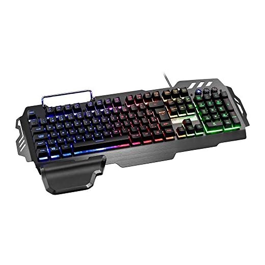 Teclado Gamer Warrior Zuberi Superfície Metal LED - TC210