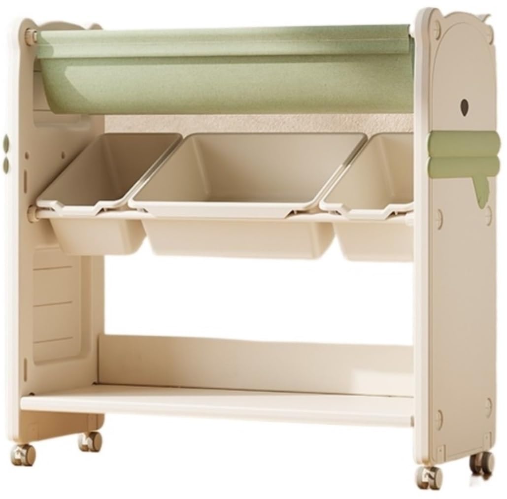 Spielzeug Aufbewahrung Bücherregal Spielzeugaufbewahrung Organizer, 3-stufiges Und, Spielzeugaufbewahrungsschrank Spielzeugregal Für Spielzimmer Organizer(A)