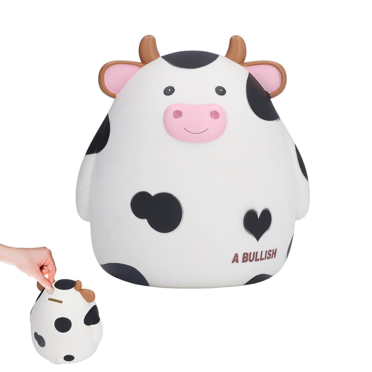 Simpatico Salvadanaio per Mucca, Scatola Portamonete a Forma di Animale Dei Cartoni Animati, Decorazioni per La Casa Dipinte a Mano, per Banco di Studio Familiare