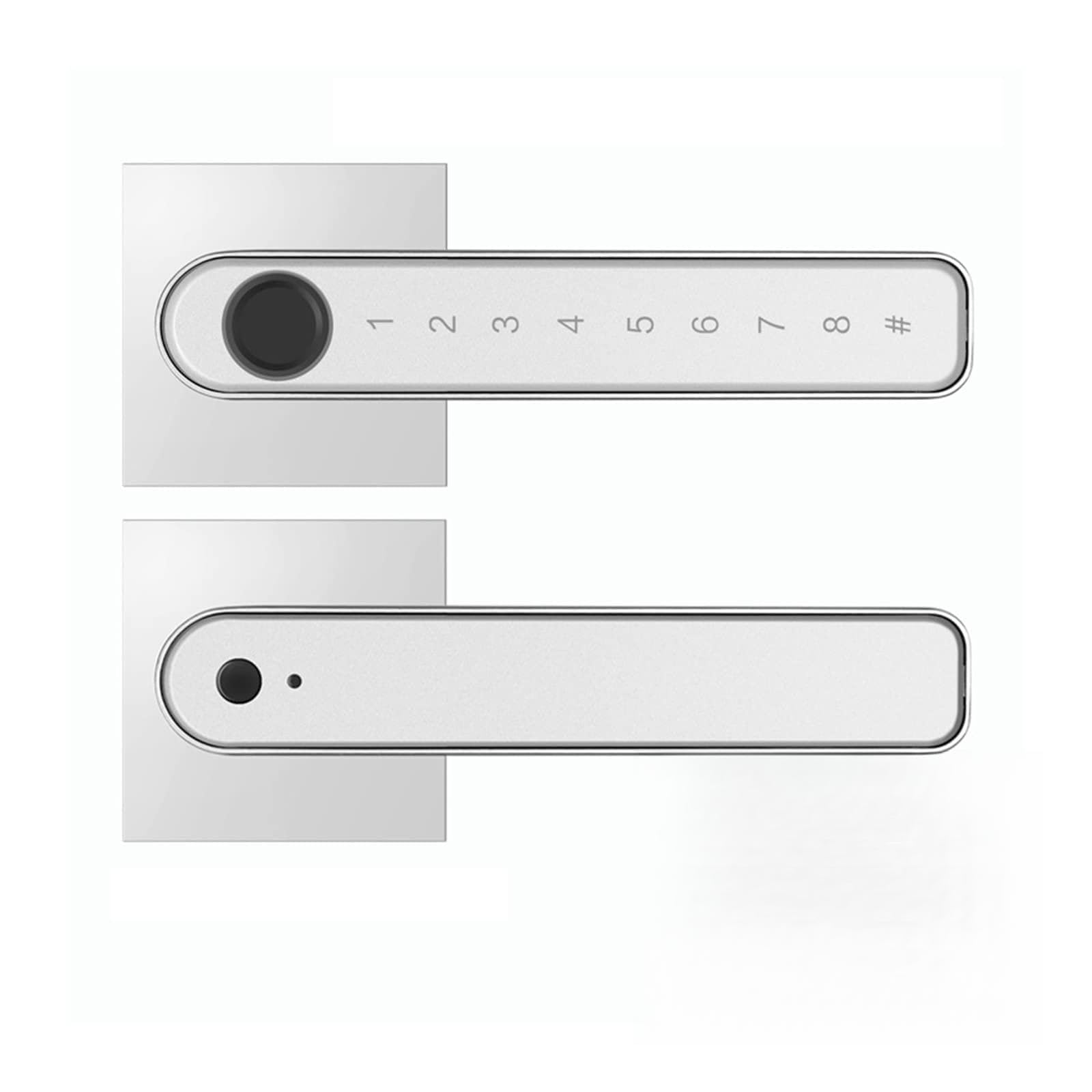 Serrure connectée Tuya avec poignée biométrique pour porte de maison