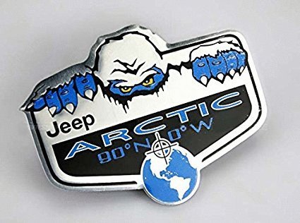 1pc Arctic 90¡ãN 0¡ãW Car Emblem Badge Sticker Accessories Car Products Compatible Fit For USA Auto Model Jeep