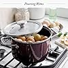 Merten & Storck European Crafted Steel Core Enameled Cookware, 6.3QT Stock Pot with Lid, Induction, PFAS & PTFE Free, Dishwasher Safe, Oven & Broiler Safe, Merlot Red #4