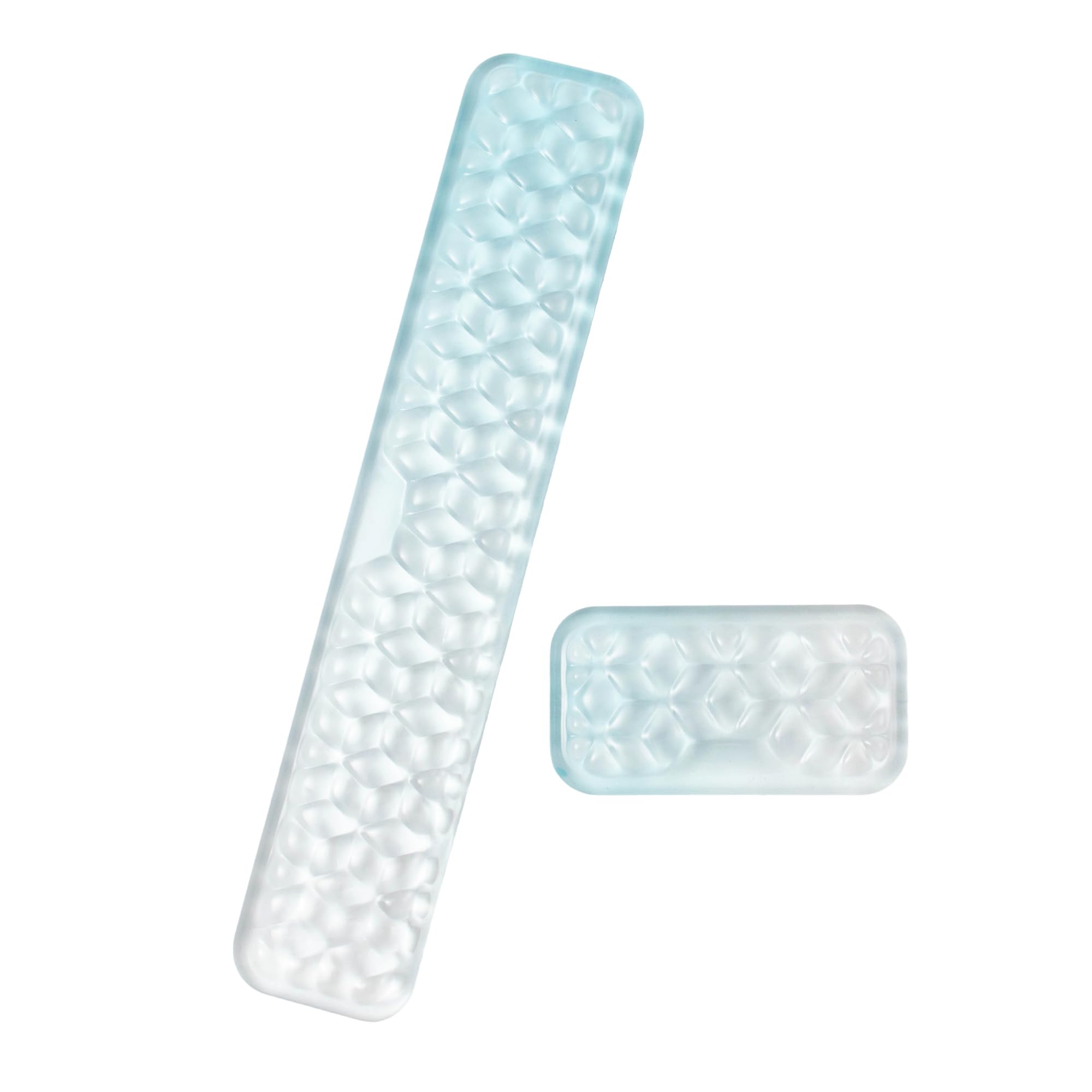 Set poggiapolsi in gel per tastiera e mouse, poggiapolsi ad acqua per tastiera del computer 60%/68%/75%, comfort e supporto per digitare e giocare (sfumatura blu)