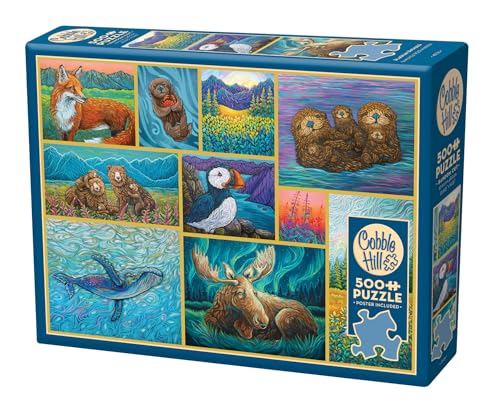Puzzle Cobble Hill de 500 piezas - Animales de Alaska - Póster de muestra incluido miniatura 3