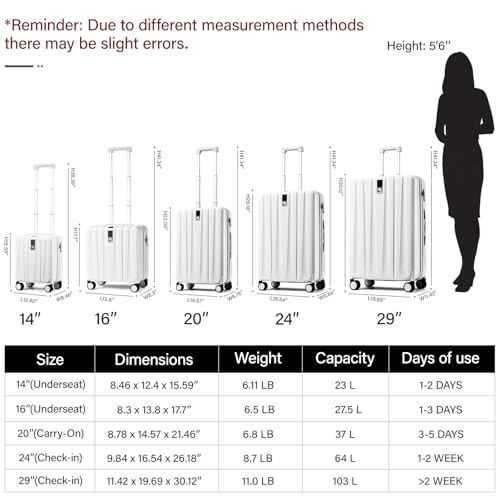 Image of Hanke Luggage Sets 3 piece Carry On Luggage with Wheels PC Hard Shell Suitcases Lightweight Checked Tsa Luggage Extra Large Travel Suitcase Woman Men 20 /24 /29 Inch （Brown）