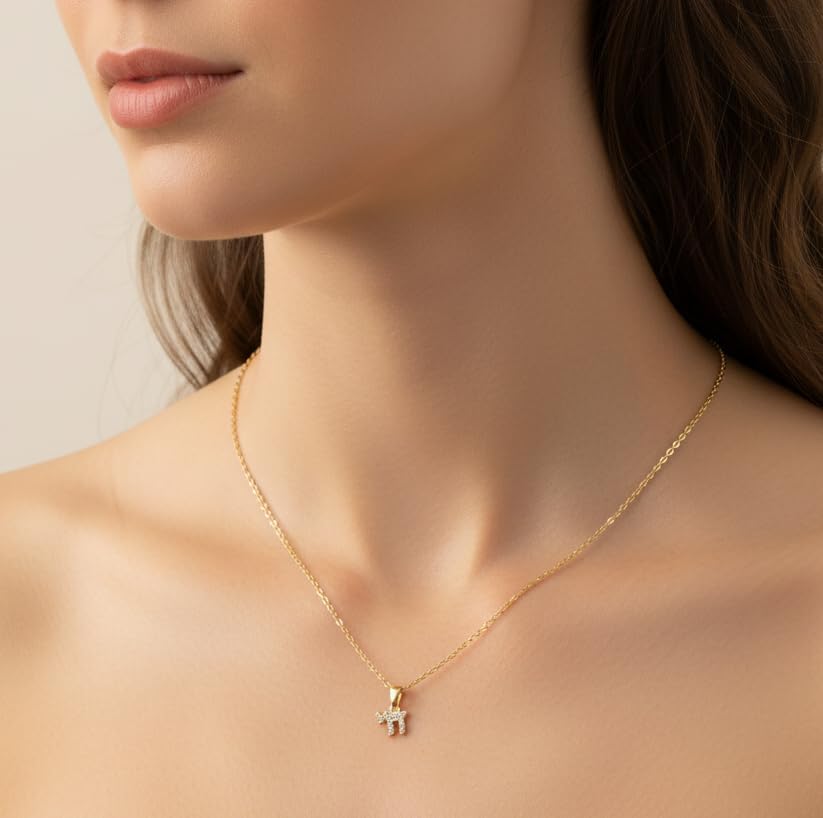 Made In Israel 14K Gold Plated Chai Necklace for Women – Jewish Symbol Pendant from Israel – Elegant Hebrew With Cubic Zirconia Dainty Religious Jewish Jewelry - Image 2