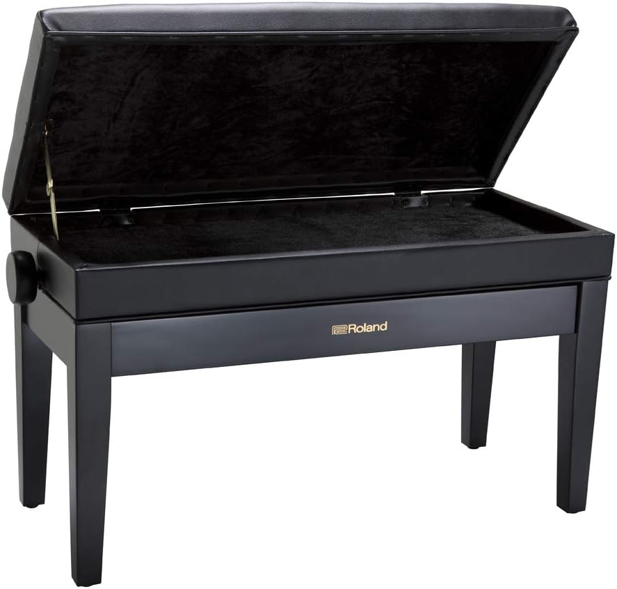 Roland RPB-300BK Piano Bench, Satin Black, Vinyl Seat