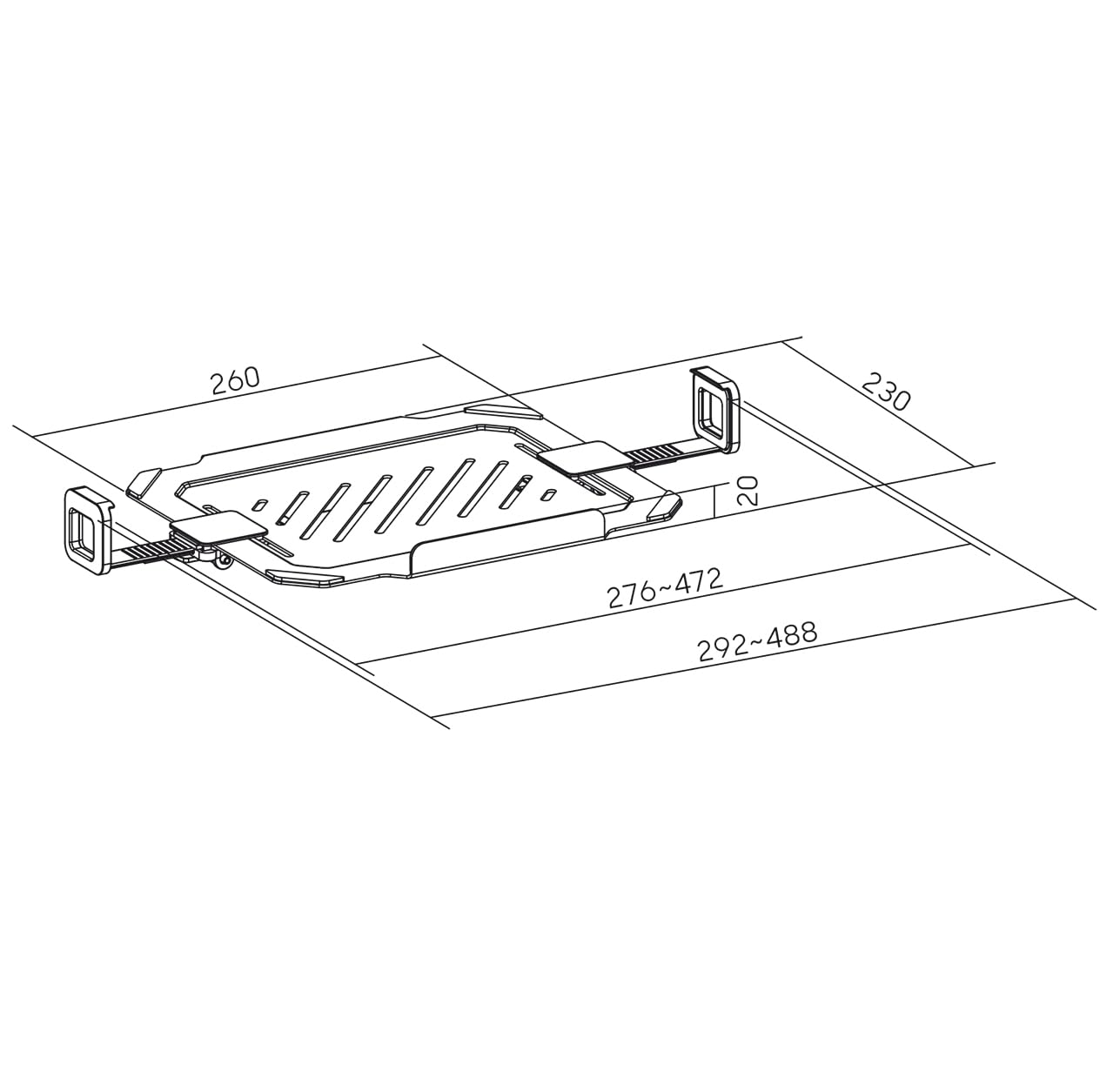 my wall HLA3L - Supporto adattatore per computer portatile, supporto ergonomico per computer portatile, universale, compatibile VESA