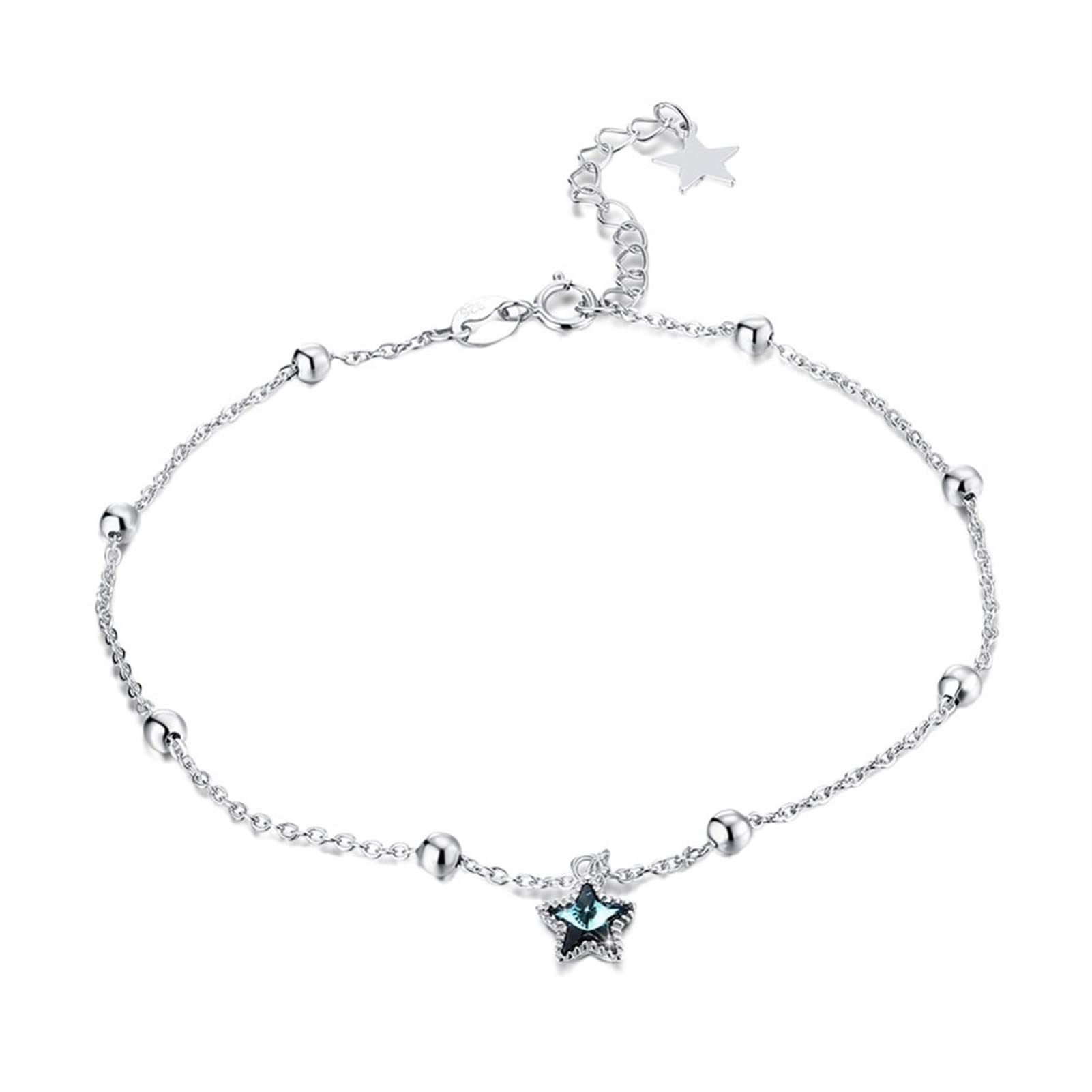 Braccialetti alla caviglia Cavigliera da donna, cavigliere Ciondolo in cristallo Piede da spiaggia Cavigliera da donna Gioielleria raffinata da indossare tutti i giorni Cavigliere da donna
