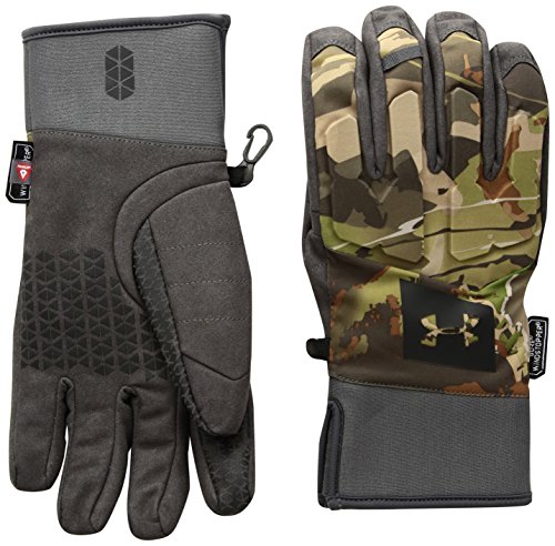 Under Armour Men's Mid Season Windstopper Gloves, UA Forest Camo (940)/Black, Large
