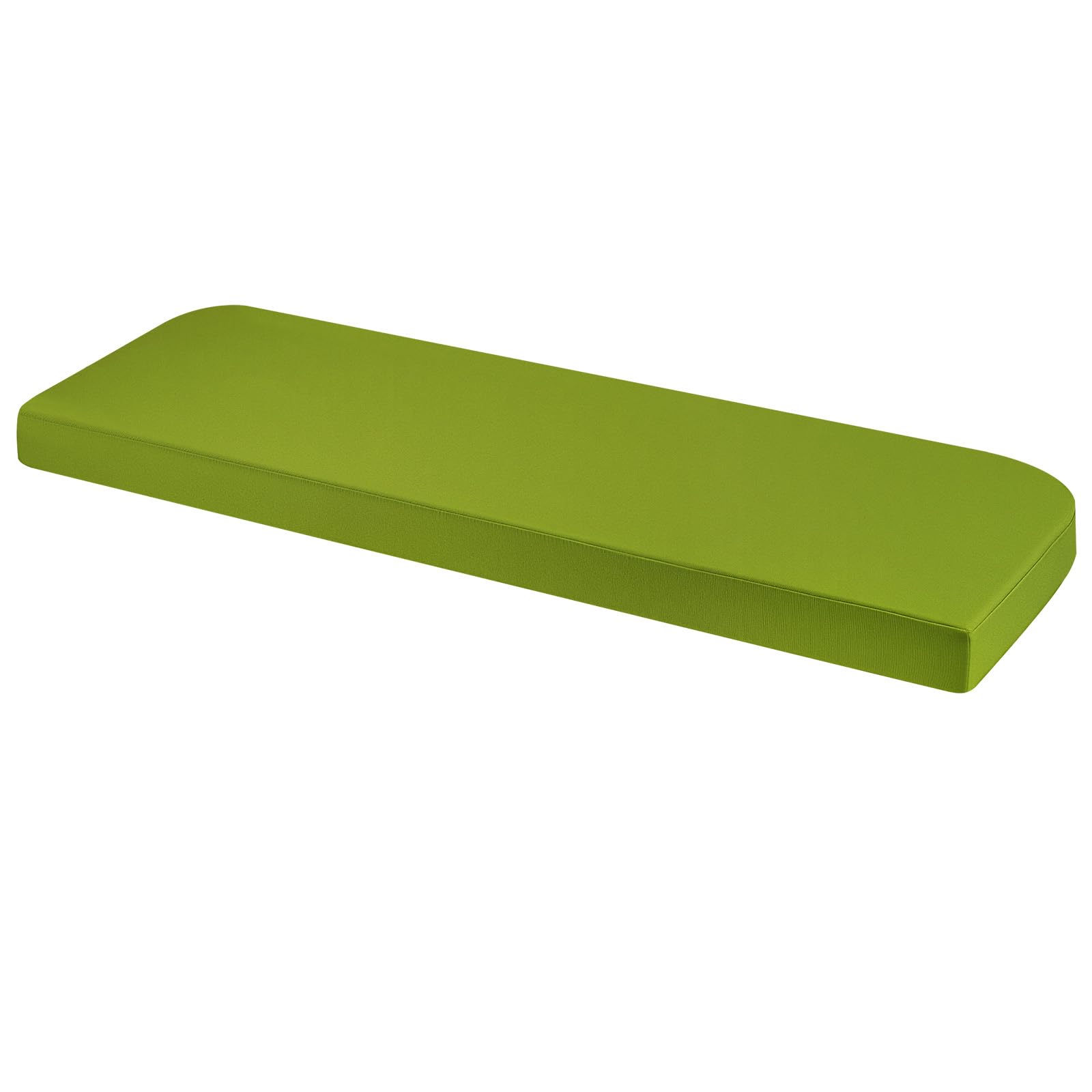 PRIMEPATIO Outdoor Garden Bench Cushion 143x52cm, 8cm Thick Waterproof Replacement Seat Chair Pad with Removable Cover & Non-Slip Base for Patio 3 Seater Furniture, Green