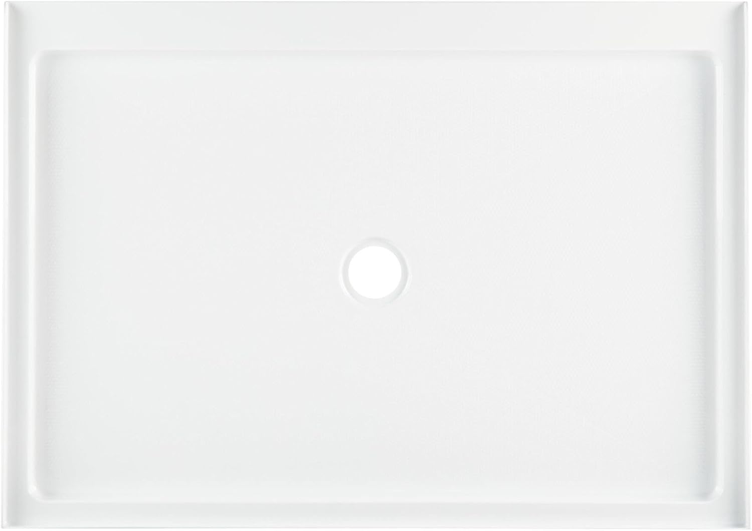 Signature Hardware 447770 48" x 36" Rectangular Shower Base with Single Threshold and Center Drain - White