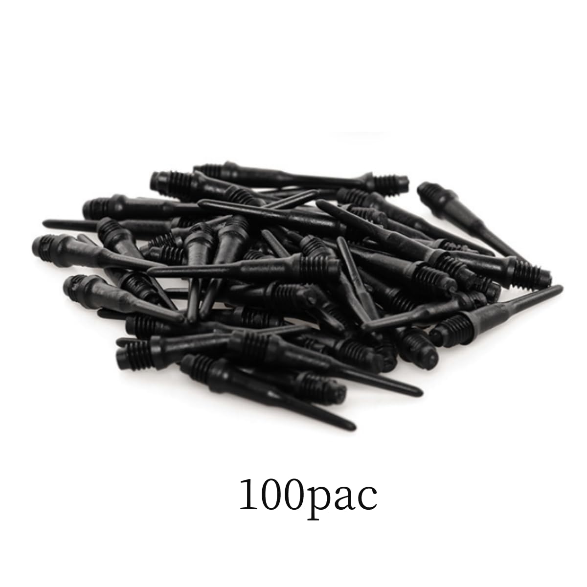 HRLORK 100 Packs Dart Points Plastic Soft Tip Darts Set Darts Attachment Spare Tips-Black - Image 2
