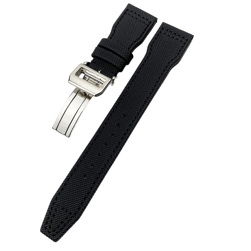 Bracelet montre IWC Big Pilot en cuir de veau et nylon haute densité VELORE 22mm