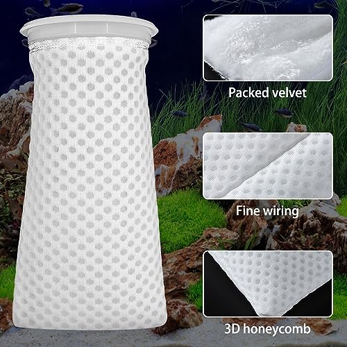DONGKER 2/4PCS Aquariums Filter Socks,4.1" Ring Fish Tanks Strainers Sock Fit Inner Dia 3.9" Strainer Water Purification Freshwater Saltwater Aquariums Fish Tank Sump Filter - Image 2
