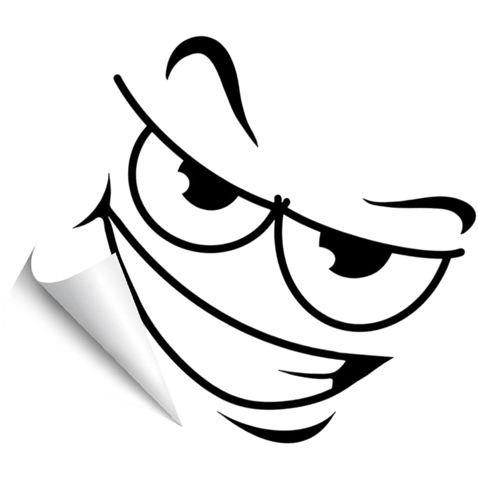 1 Humorous Bathroom Wall Decal PVC Adhesive Sticker with Funny Faces for Toilet & Home Decor Humorous Wall Decal