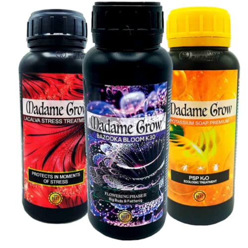 PACK CULTIVO CALIFORNIA- Indoor y Outdoor - Plantas Sanas - Engordador de Cogollos o Frutos, Protección Vegetal, Antiestres y Prevención - Cosechas Radiantes (3 x 500 ml) Cover