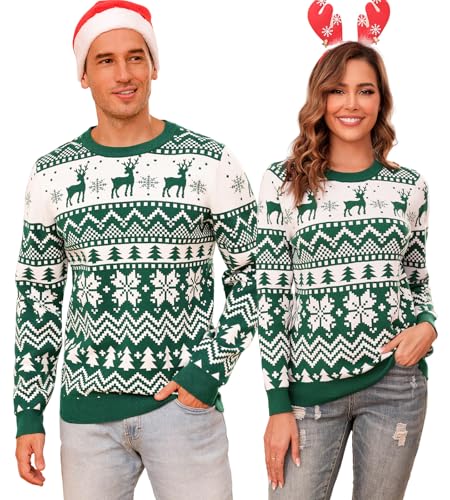 Aottori Damen Weihnachtspullover Lustig Weihnachtspulli Ugly Christmas...