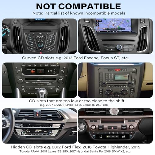 Image of 1Zero CD Slot Mount Replacement for Garmin GPS Navigator, Universal 17mm Ball Joint CD Player Mount Adapter Compatible with 3.5-7 inch Garmin Nuvi Series, Phone Holders & Tablet Mounts (No Bracket Mount)