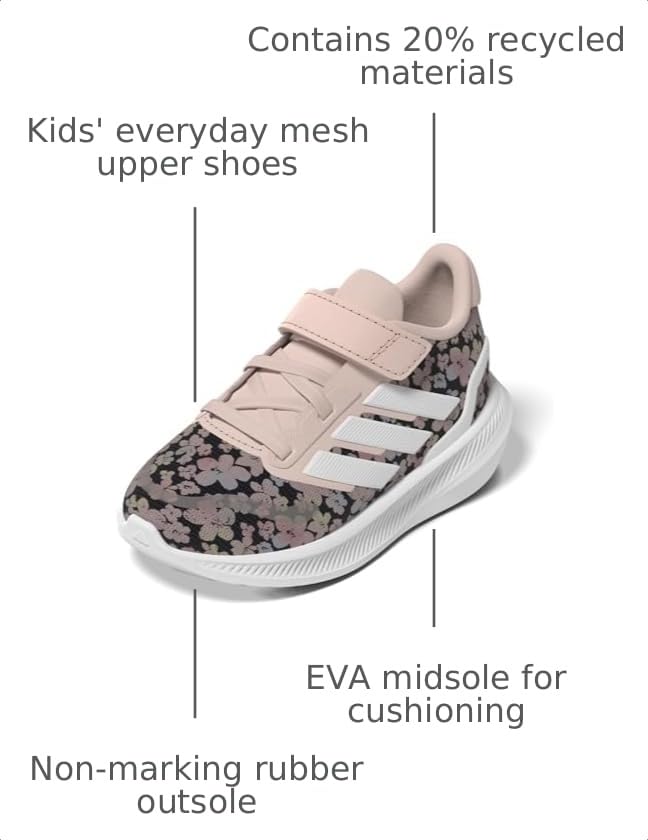 Image of adidas Baby Marvel Run Falcon 5 Elastic Lace & Strap Shoe