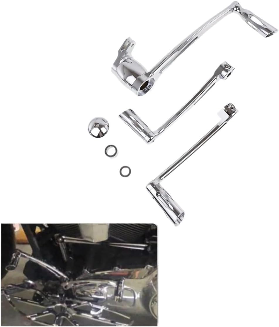 バイクのフットペダル クローム オートバイブレーキアームキット シフトレバー シフターペグ付き アルミニウム ハーレー用 ツーリング