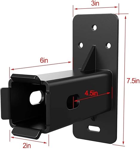 Miniatura 6 de Bike Rack Wall Mount for 2-Inch Receiver, Heavy Duty Hitch Storage Organizer for Cargo Carrier, Garage or Trailer, 300 Lb Capacity, Black Coated