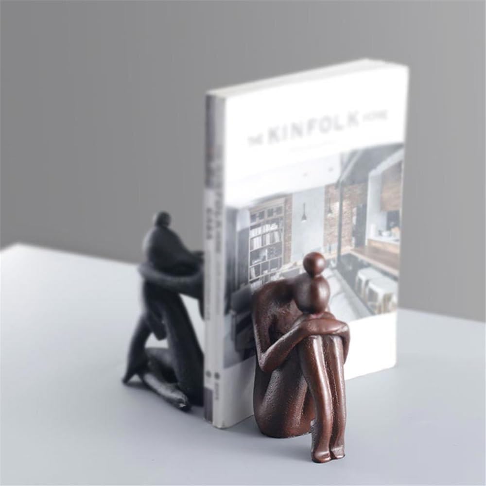 Book Ends Book Ends Resin Bookends for Heavy Books Bookshelf Decorative Objects for Readers Book Lovers Nerd Book Ends for Shelves