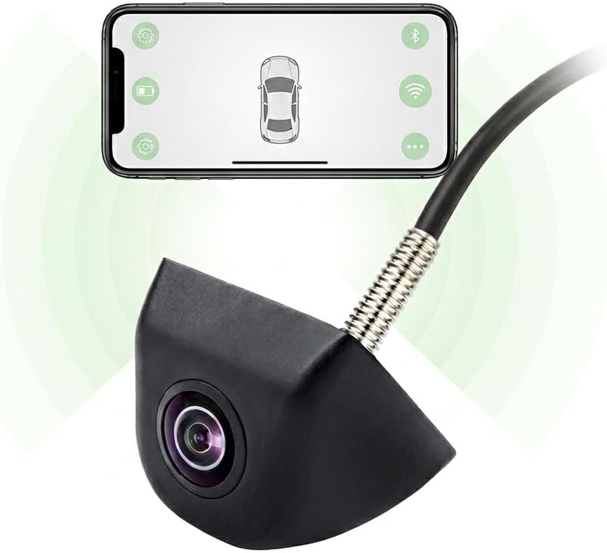 Kamera cofania WiFi 5G, HD 720p, noktowizor, szeroki kąt 170°, wodoszczelność IP68, kompatybilna z systemem Android/iOS, bezprzewodowe połączenie ze smartfonem, mini kamera samochodowa