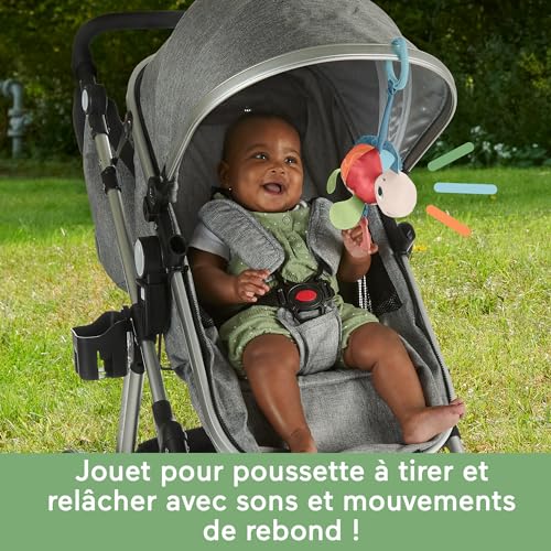 Fisher-Price Jouet Honu Tortue De Mer Peluche À Suspendre, 80% De Plastiques Recyclés Post-Consommation, Emballage Certifié Fsc, Anneau Dentition Sans Bpa, Jouet Bébé, Nouveau-Né, HKD62