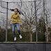 BESPORTBLE Outdoor Trampoline Safety Net Replacement for Frame High-Strength Protective Mesh Fence with Straight Poles Weather-Resistant Enclosure for Secure Jumping Experience