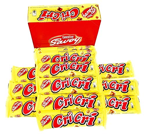 Chocolate Cri Cri Savoy - Milk Chocolate And Toast Rice, Made In Venezuela (Box Of 12 Bars, 27Gr Each) Yellow 1 Pack #TOP3
