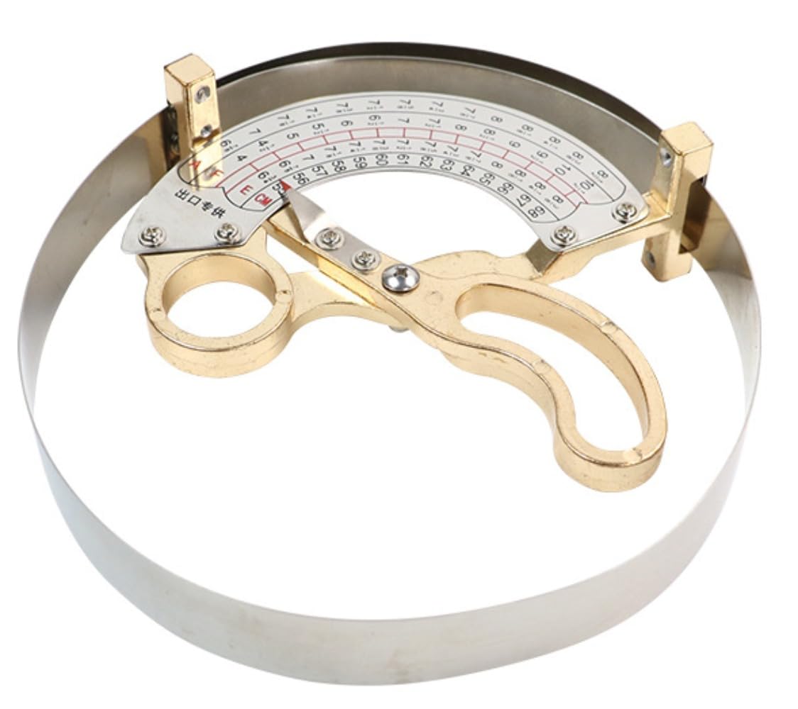 帽子用メジャー、帽子周囲測定ツール、はさみタイプ、大人と子供のサイズ、ステンレス製、測定スケール、内径 (L (55～68cm))