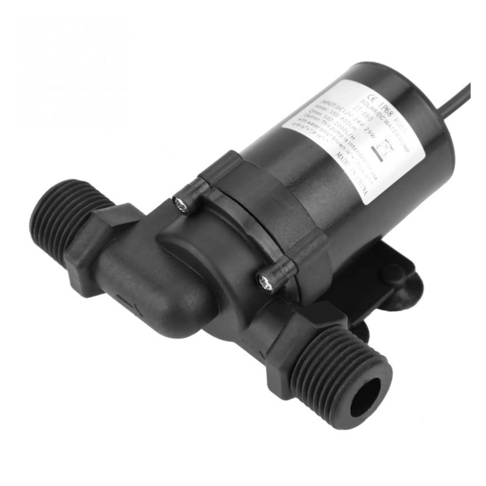 24V Mini Brushless Water Pump JT-660D-24 for Solar Water Heater - 500-1000L/H Submersible Circulation Pump