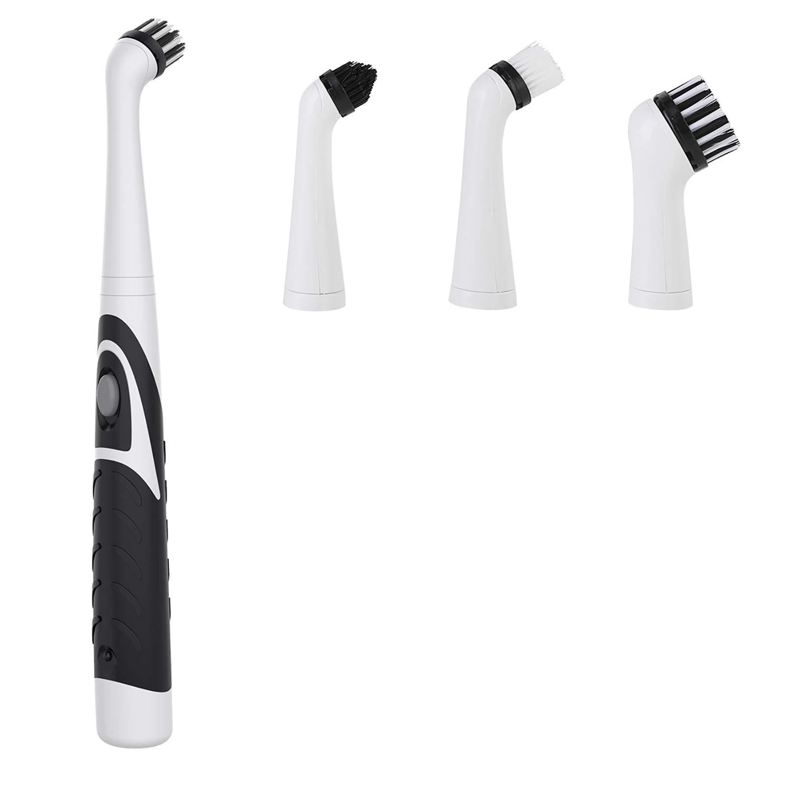 Electric Cleaning Brush for Tile And Tub, Electric Spin Scrubber Household Cleaning Brushes with 4 Heads, Kitchen Accessories Suitable for Home, Bathroom Floor, Tub, Shower, Tile