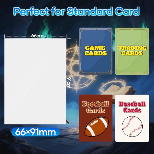 Image of 500 Count Card Sleeves, Matte Magic Card Sleeves, Smooth Shuffle & Tear Resistant, Fit for MTG, TCG, CCG (White)
