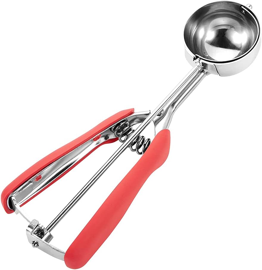 Eisportionierer 3-tlg Edelstahl - Eislöffel Mit Auslöser 5,5cm
