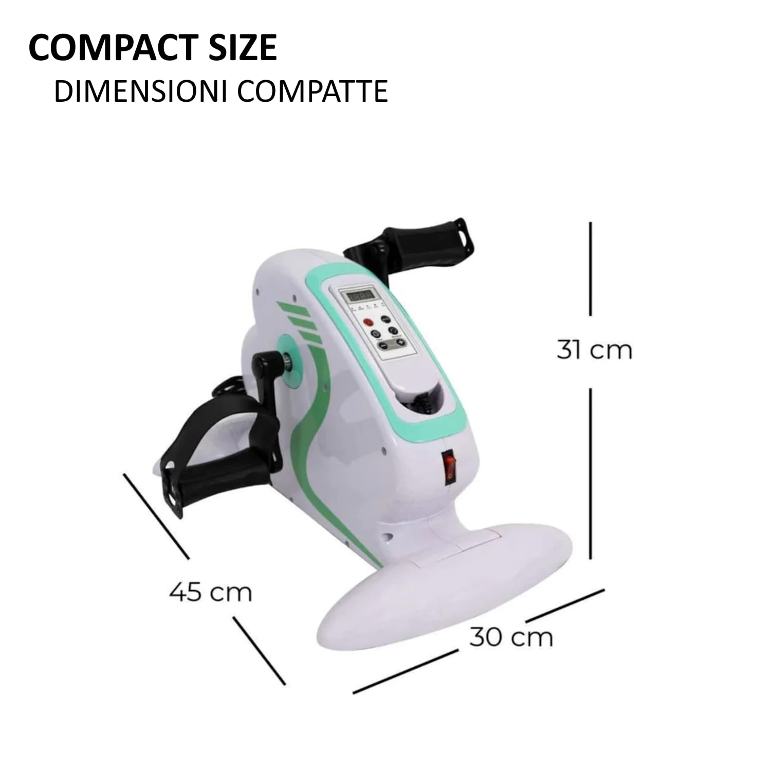 MedPlus Pédalier électrique pour thérapie de réadaptation / Mini cycleette gynastique Actif et Passif assisté pour Bras et Jambes avec Ordinateur de Bord