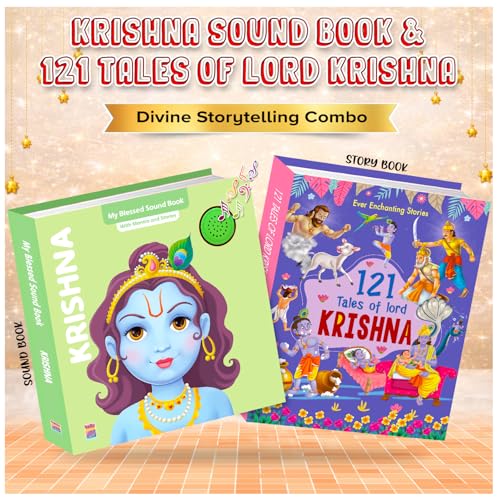 Image of Krishna Sound and 121 Story Book Combo for Kids ; India's First Mythology Mantras Sound Book to Teach Indian Culture, Values Devotional