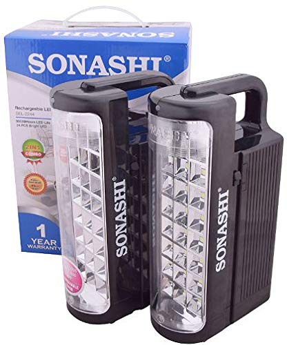 SonashiSEL-2244 Rechargeable LED Lantern Combo Pack w/ 30 Pc. Bright LED, Charge Indicator, Built-in Battery | LED Lantern | Home Appliance