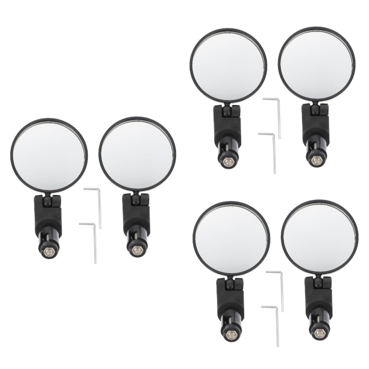 BESPORTBLE 3sets Specchietto Retrovisore Per Bici Design Rotante Gradi Visione Ampia e Chiara Facile Installazione Per Sicurezza Ciclismo