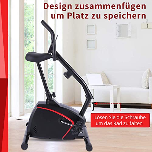 HIROLLOP Ergometer Fahrrad Heimtrainer, Heimtrainer Testsieger für Heimtraining mit superleisem Riemenantrieb, 11kg… – Bild 5