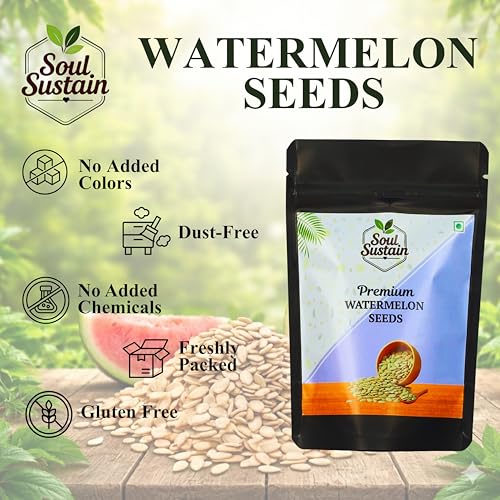 Image of Watermelon Seeds Raw Superfood (150 GM) - Plant Protein Boost, Rich in Fiber & Healthy Fats, Heart & Bone Support, Snack or Recipe Toppers, Smoothies, Salads, Baking, Nutritious Seeds for Daily Use