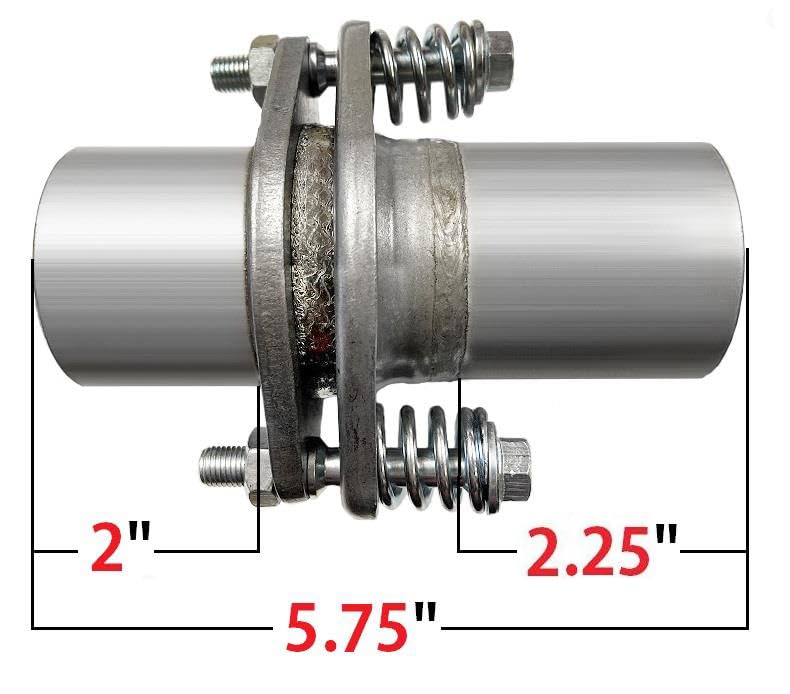Universal Stainless Steel Exhaust Flange Spring Bolt Repair Kit - 2.25 Inch