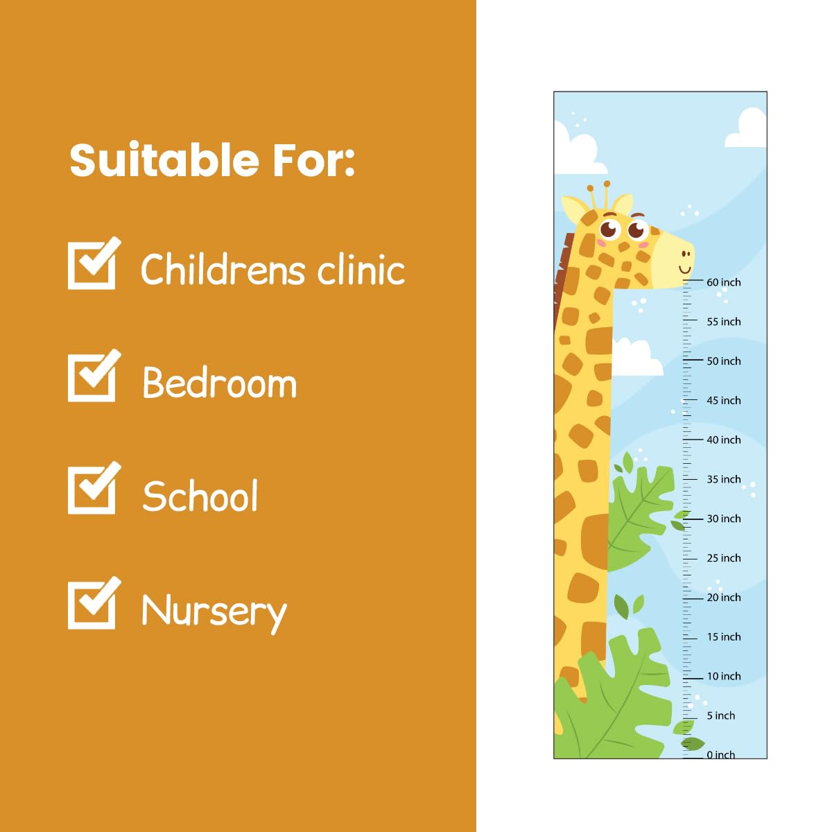 amazon-com-animal-kids-height-measurement-chart-giraffe-wall-decal-sticker-nursery-wall-art-sticker-kids-room-growth-chart-wall-mural-for-boys-girls-baby for Printable Growth Chart For Wall Free Amazon.com: Animal Kids Height Measurement Chart, Giraffe Wall Decal Sticker, Nursery Wall Art Sticker, Kids Room Growth Chart Wall Mural for Boys Girls : Baby for Printable Growth Chart For Wall Free